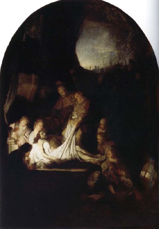 REMBRANDT Harmenszoon van Rijn The Entombment of Christ France oil painting art